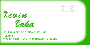 kevin baka business card